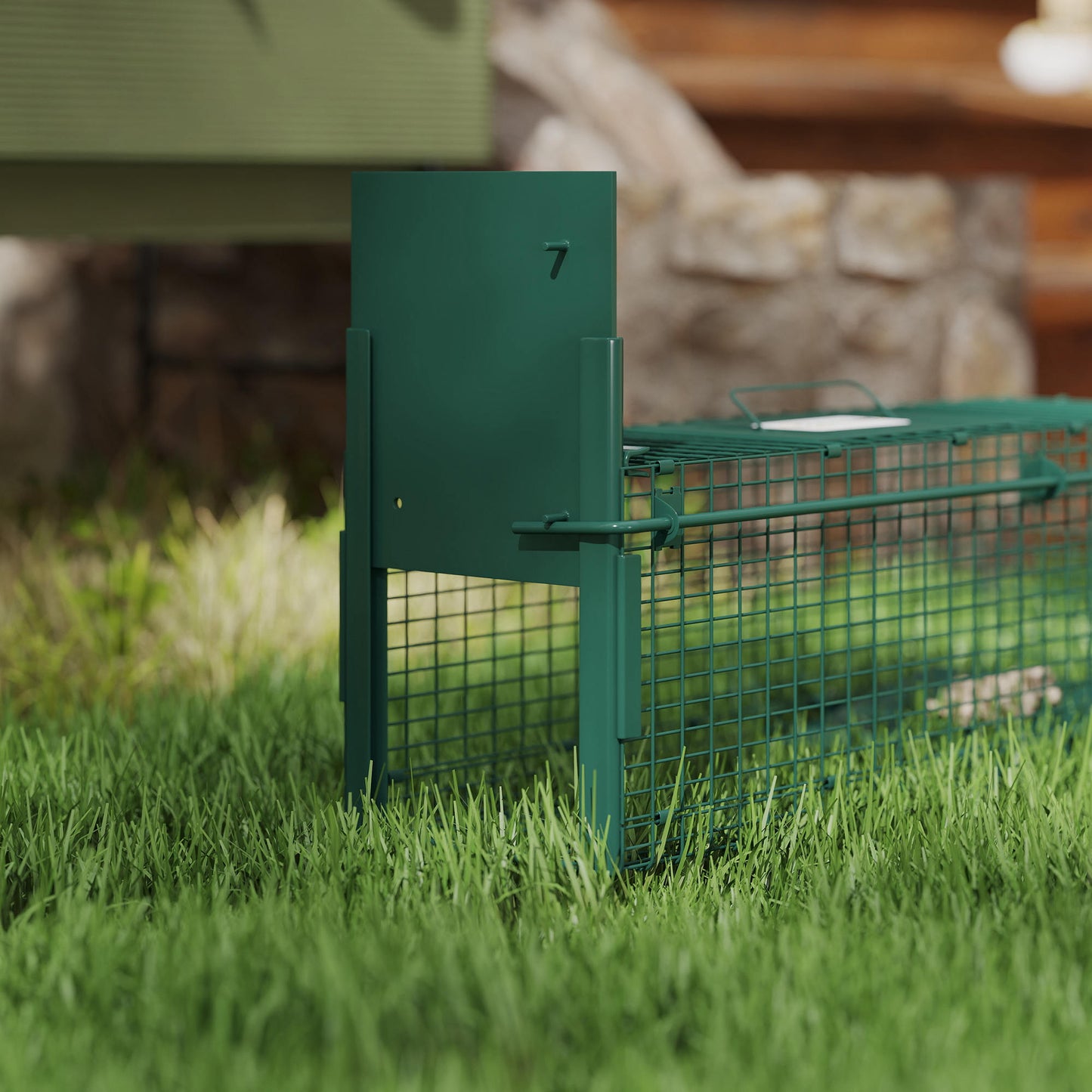 Outsunny Trampa Para Animales Vivos Con Puerta Para Ratones Pequeños 60x18x20 Cm_3