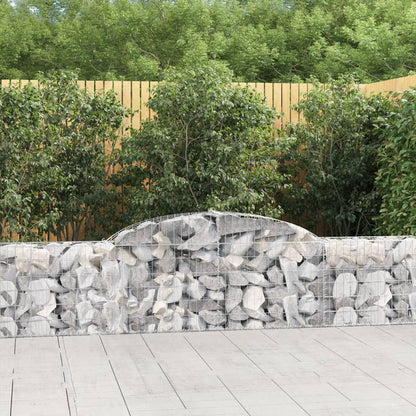 Cestas De Gaviones 2 Uds Forma De Arco Hierro 300x30x60/80 Cm_1