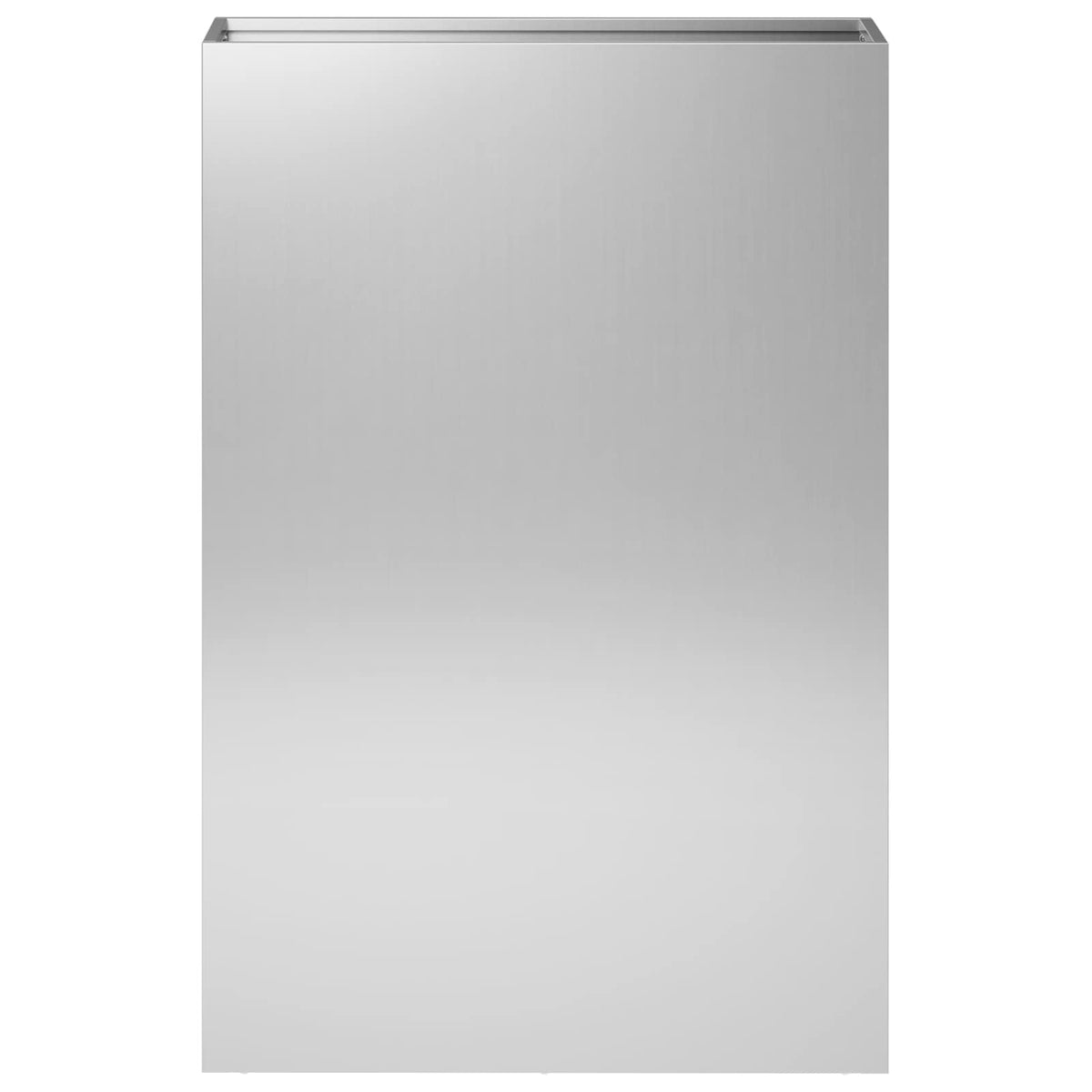 Macetero De Jardín Plateado 40 X 20 X 75 Cm Acero Galvanizado_2