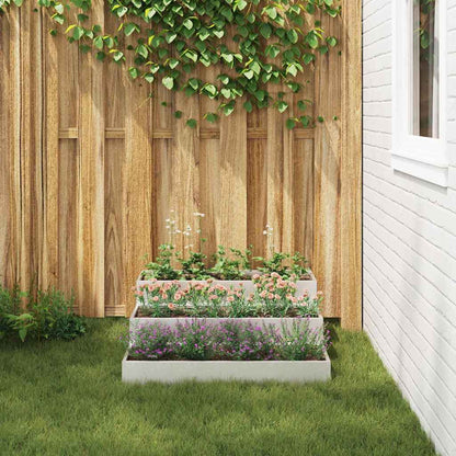 Macetero De Jardín Plateado 90 X 90 X 35 Cm Acero Inoxidable_3