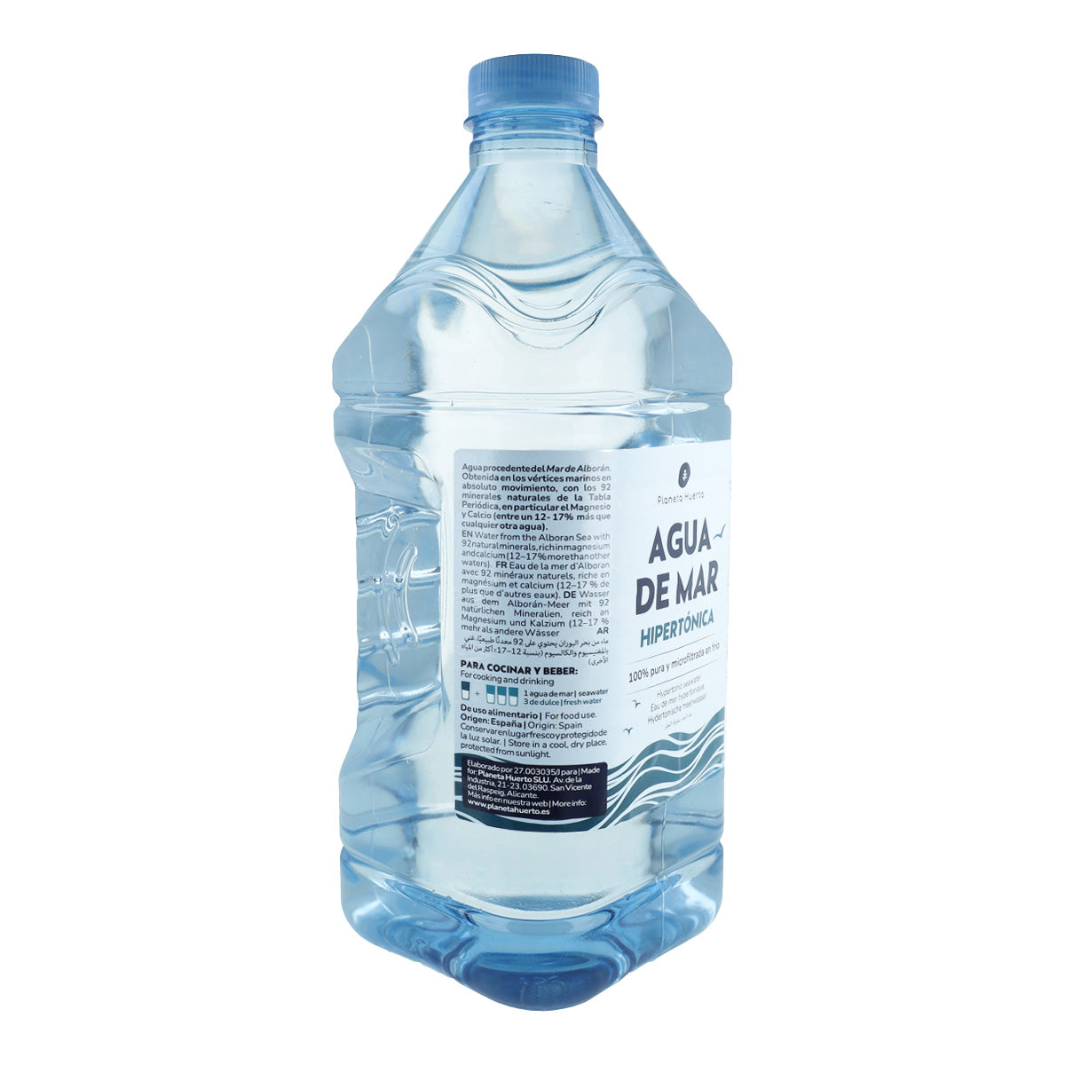 Agua de Mar Hipertónica Garrafa Planeta Huerto 2 L