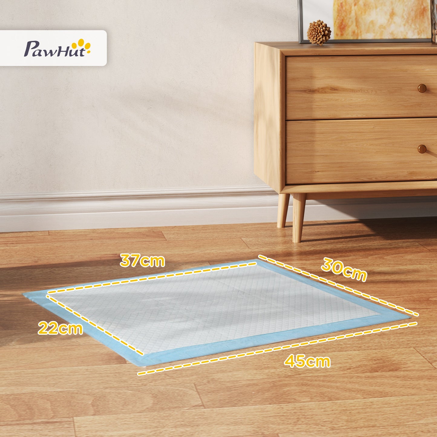 Pawhut Empapadores Para Perros 100 Unidad 45x30 Cm Diseño De 6 Capas Azul_2