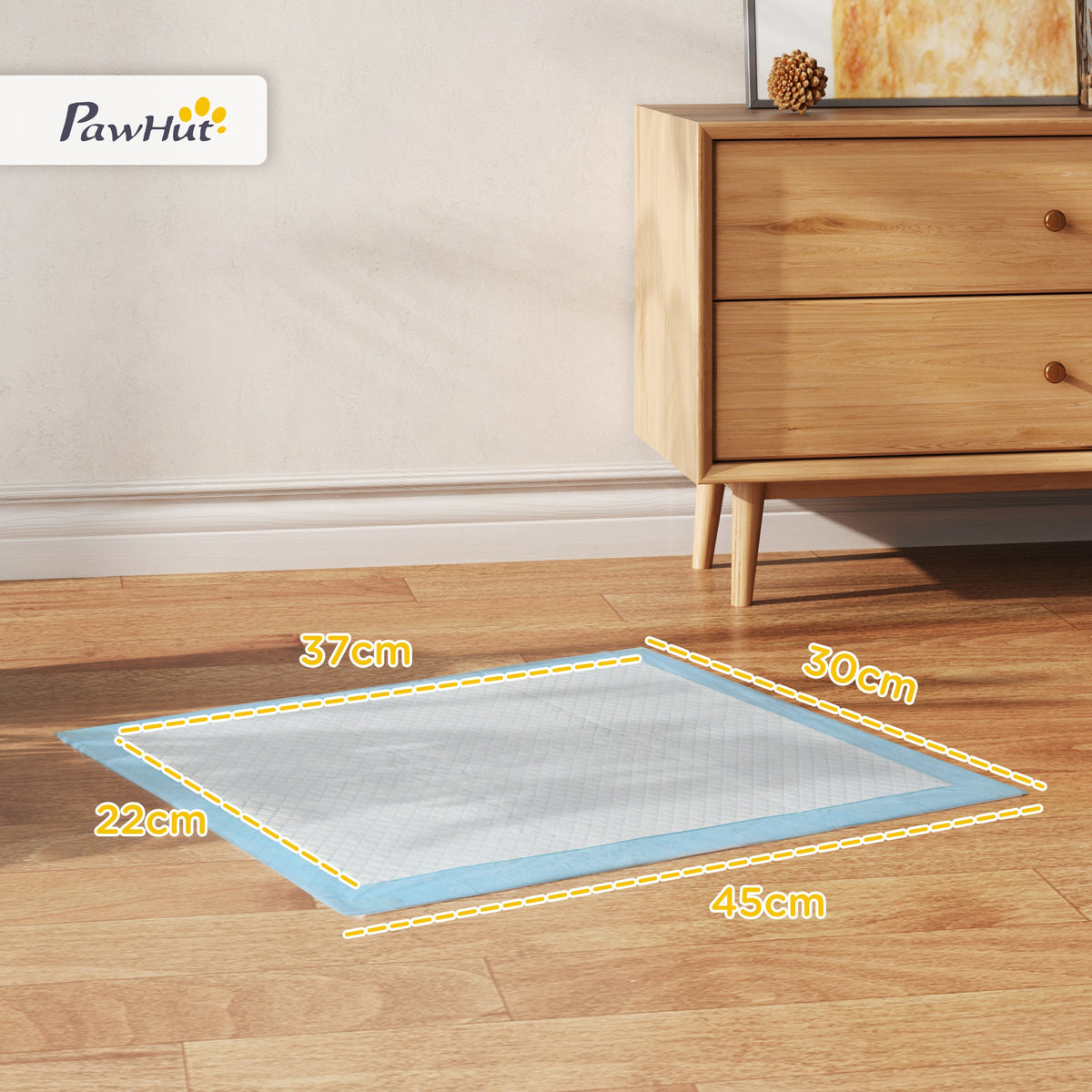 Pawhut Empapadores Para Perros 100 Unidad 45x30 Cm Diseño De 6 Capas Azul_2