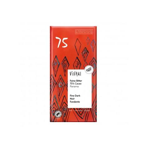 Chocolate Negro Panamá 75% con azúcar de coco BIO Vivani 80g