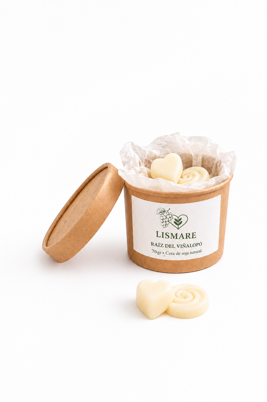 Wax Melts de soja para quemador – Bombones aromáticos, sinergia de uva dulce y frutal – Raíz del Vinalopó – Lismare_0