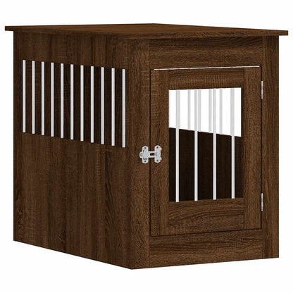 Jaula Para Perros Madera De Ingeniería Roble Marrón 55x80x68 Cm_0