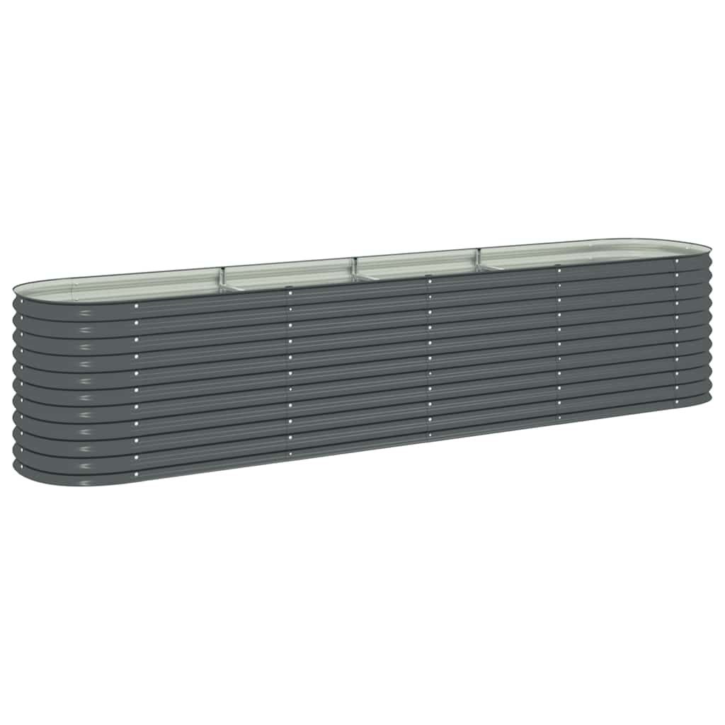 Arriate De Acero Galvanizado Gris 400x80x81 Cm_0