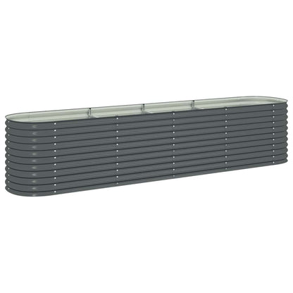 Arriate De Acero Galvanizado Gris 400x80x81 Cm_0