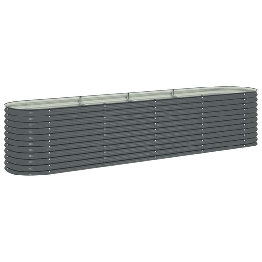 Arriate De Acero Galvanizado Gris 400x80x81 Cm_0