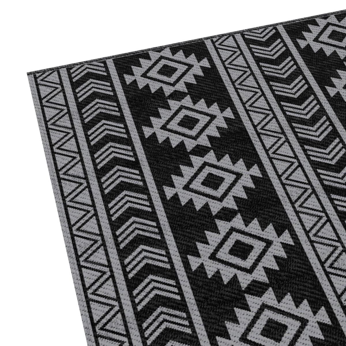 Outsunny Alfombra De Exterior 182x274 Cm Impermeable Anti-uv Negro Y Gris_4