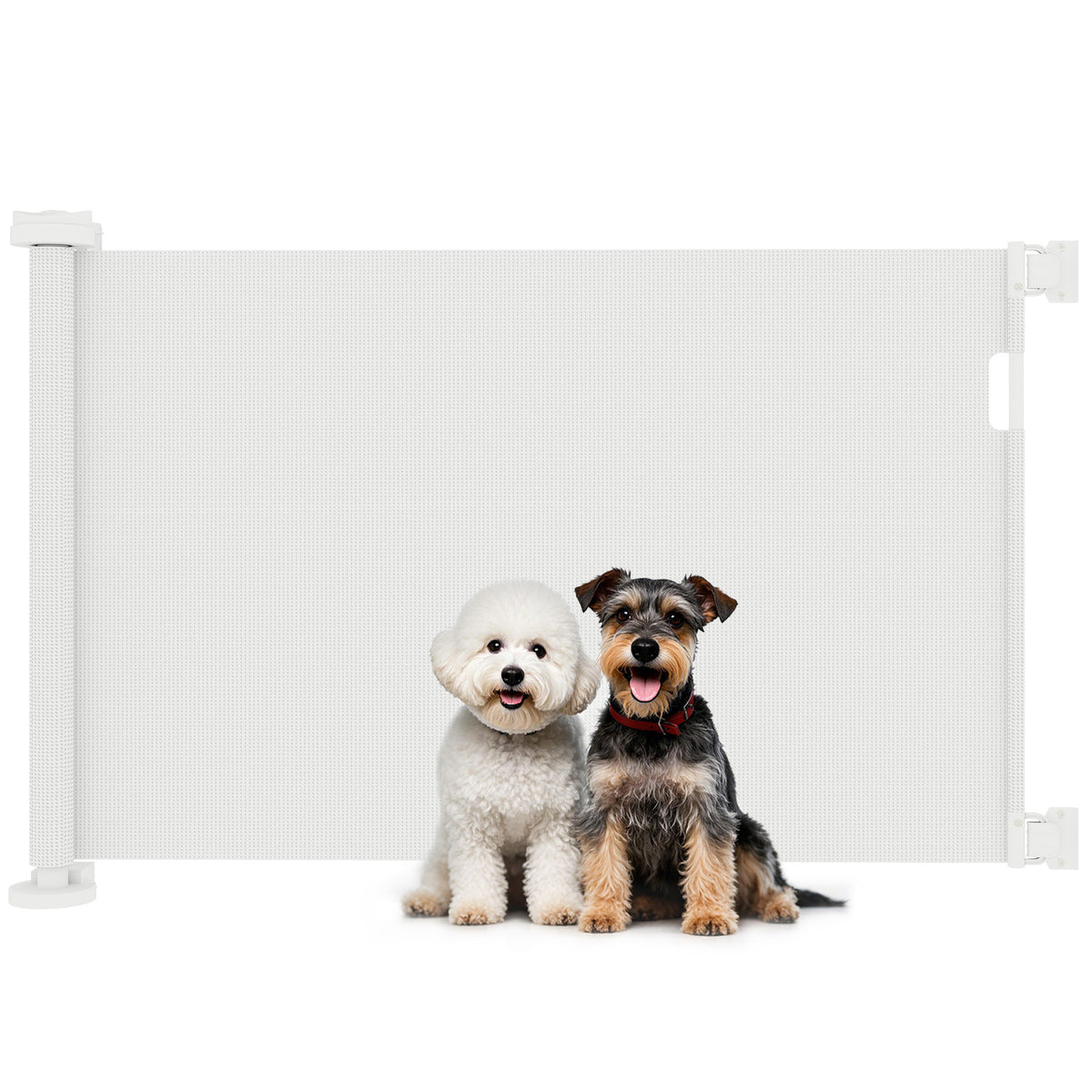 Pawhut Barrera De Seguridad Para Perros Retráctil 0-136 Cm Para Escaleras_0