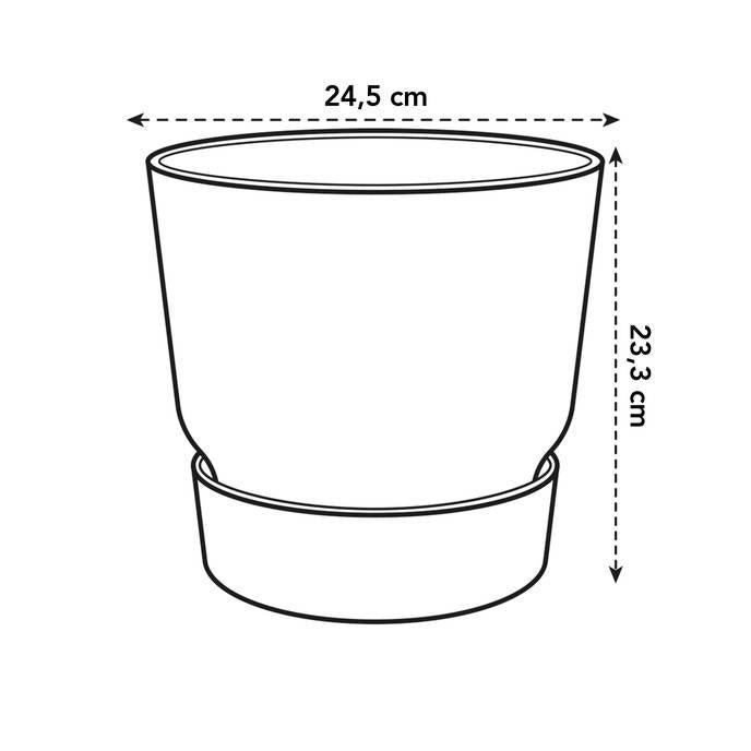 Macetero con plato integrado Greenville Elho Blanco 30 cm