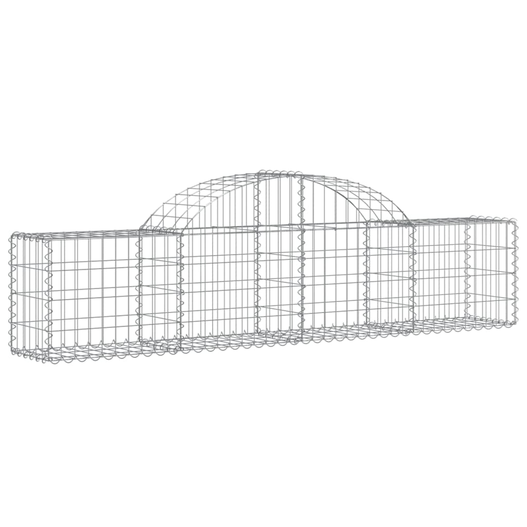 Cestas De Gaviones 11 Uds Forma De Arco Hierro 200x30x40/60 Cm_2
