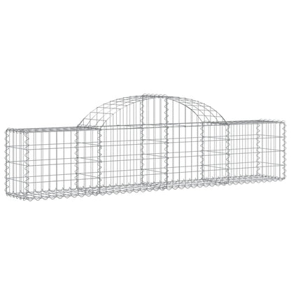 Cestas De Gaviones 11 Uds Forma De Arco Hierro 200x30x40/60 Cm_2