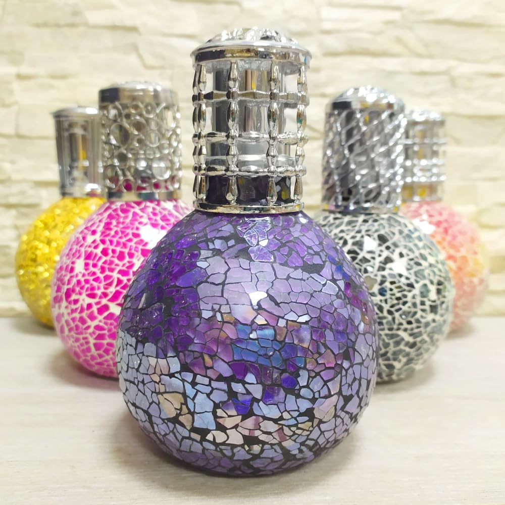 Lámpara Catalítica Mosaico Azul Océano + Aroma Mountain Mint 500ml - Elimina Malos Olores, Impurezas Y Perfuma_4