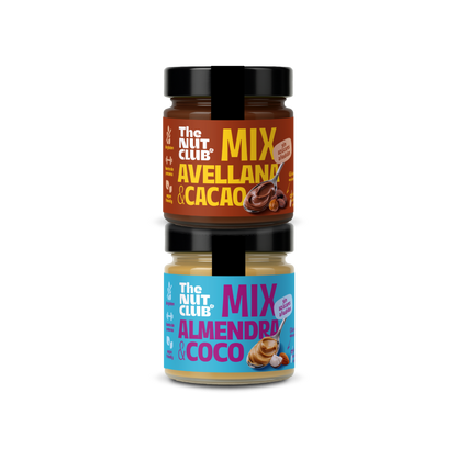 Pack Black &amp; White, Crema de avellana y cacao y crema de almendra y coco 2uds The Nut Club 400g_0