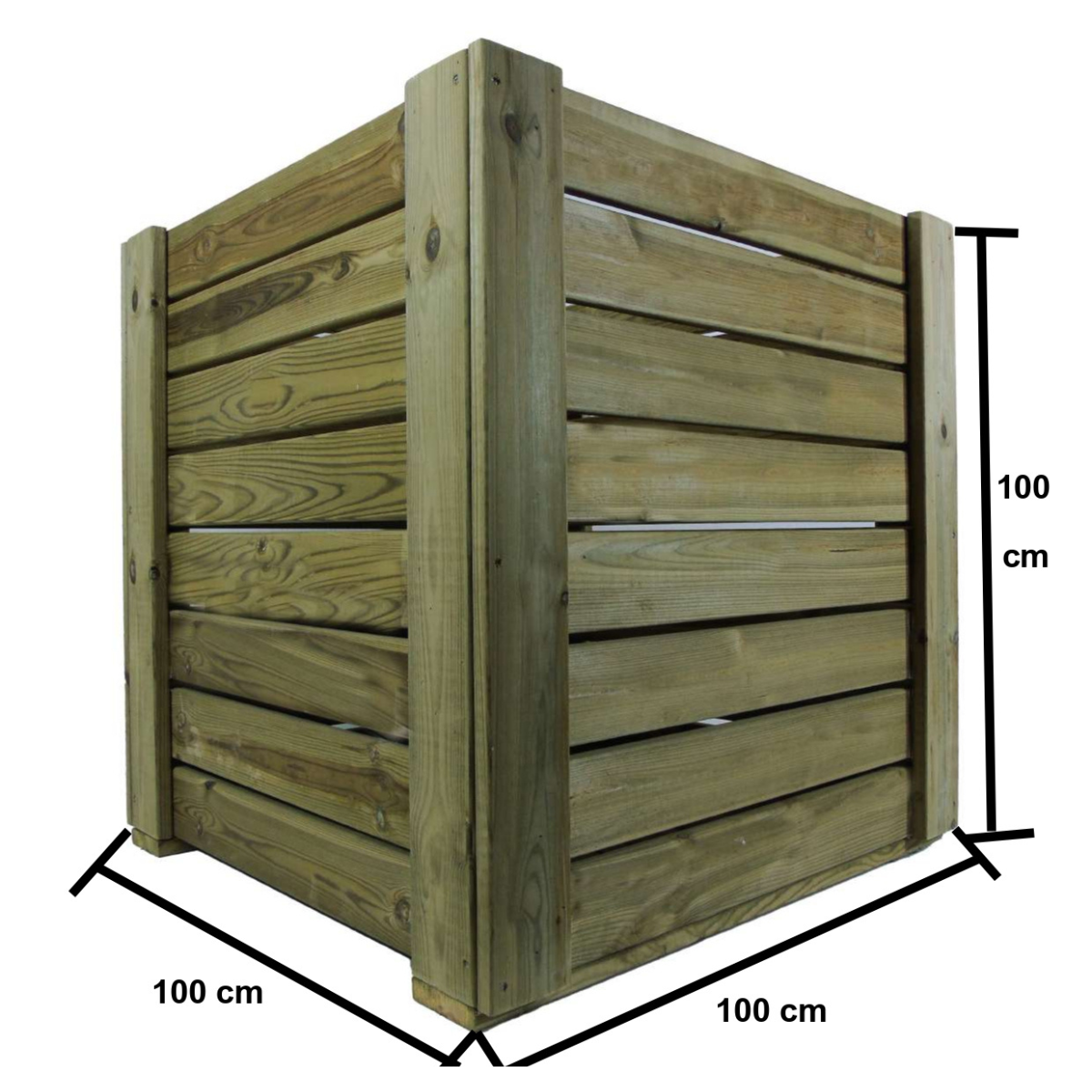 Macetero De Madera Eko Xxl Vidahuerto Para Árboles Y Plantas Grandes 100x100x100 Cm._4