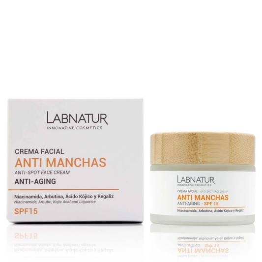 Crema Facial Antimanchas Labnatur 50 ml | Niacinamida, Arbutina y Ácido Kójico | SPF15 | Tono Uniforme | Vegano_0