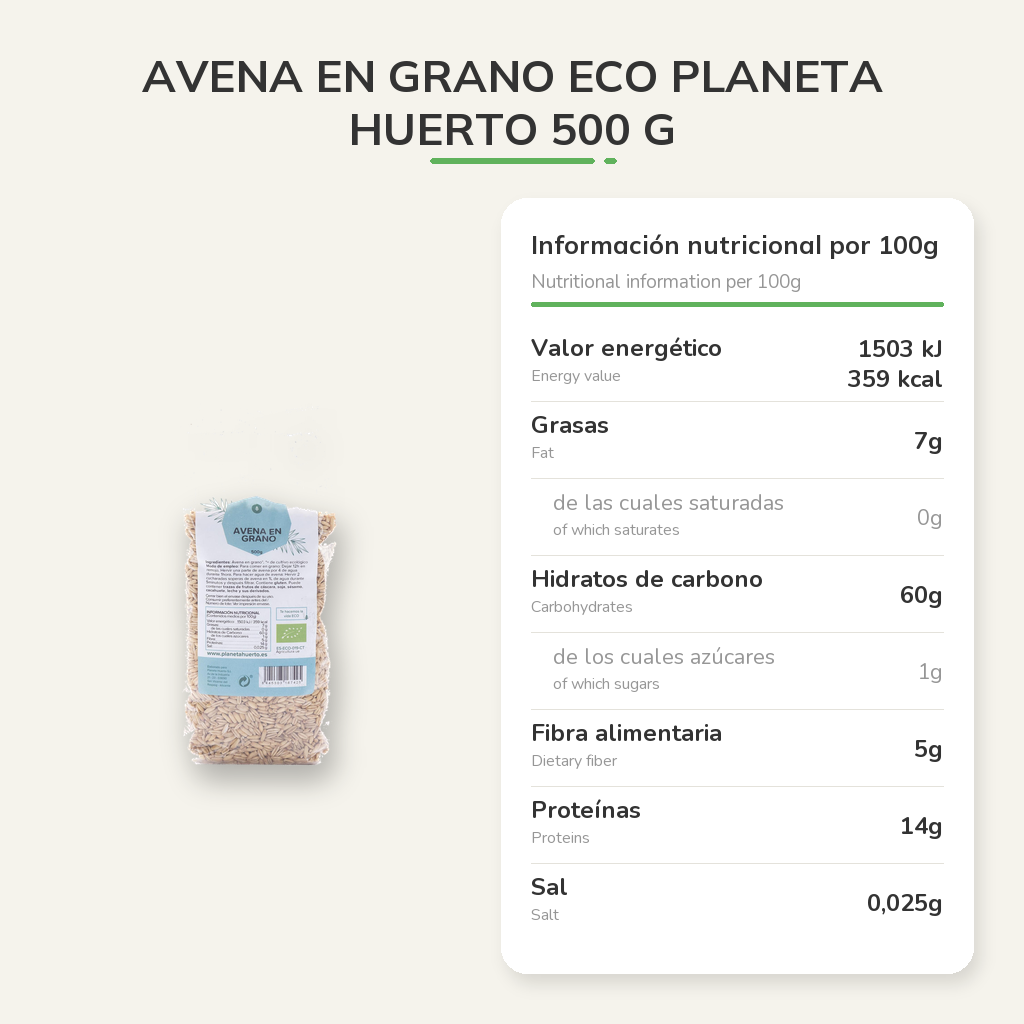 Información nutricional