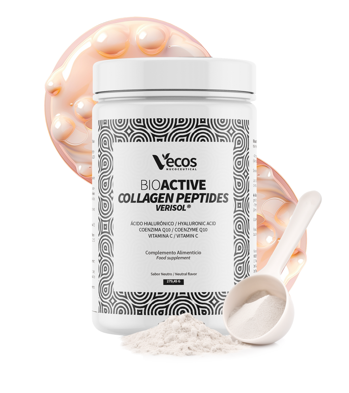 Bioactive Collagen Peptides Vecos 270 G | Colágeno Y Cuidado De La Piel | Verisol®, Ácido Hialurónico Y Coq10_0