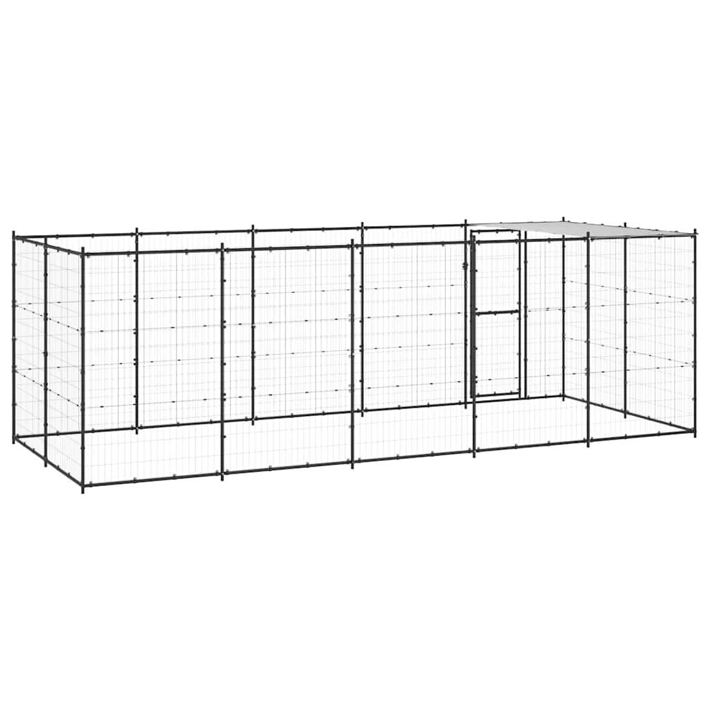 Perrera De Exterior De Acero Con Techo 12,1 M²_5