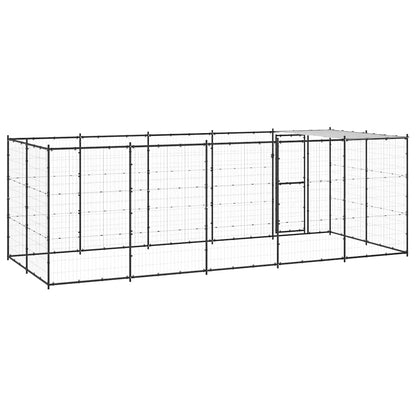 Perrera De Exterior De Acero Con Techo 12,1 M²_5