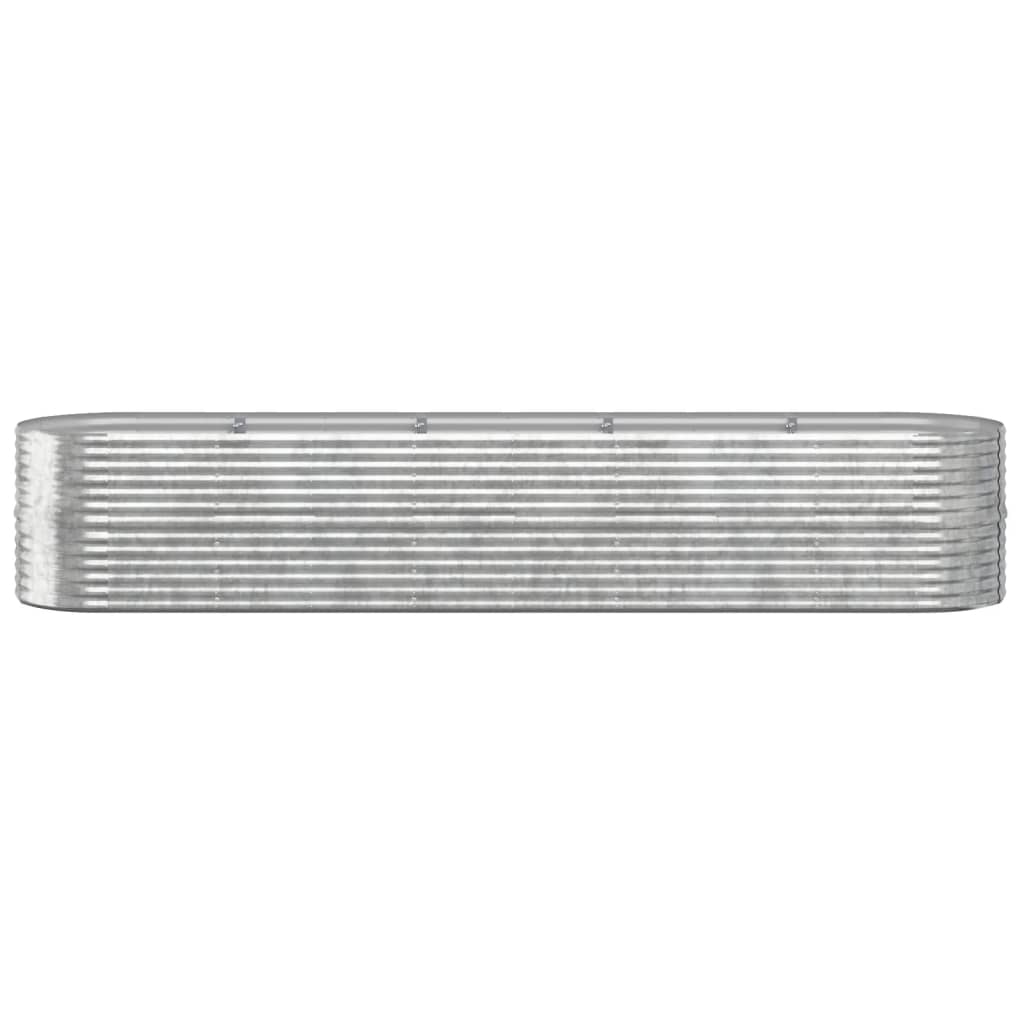 Jardinera Arriate Acero Galvanizado Plata 368x80x68 Cm_2