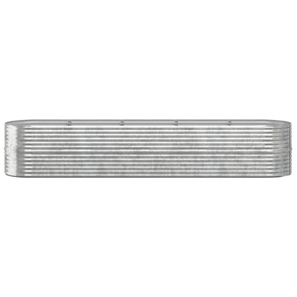 Jardinera Arriate Acero Galvanizado Plata 368x80x68 Cm_2