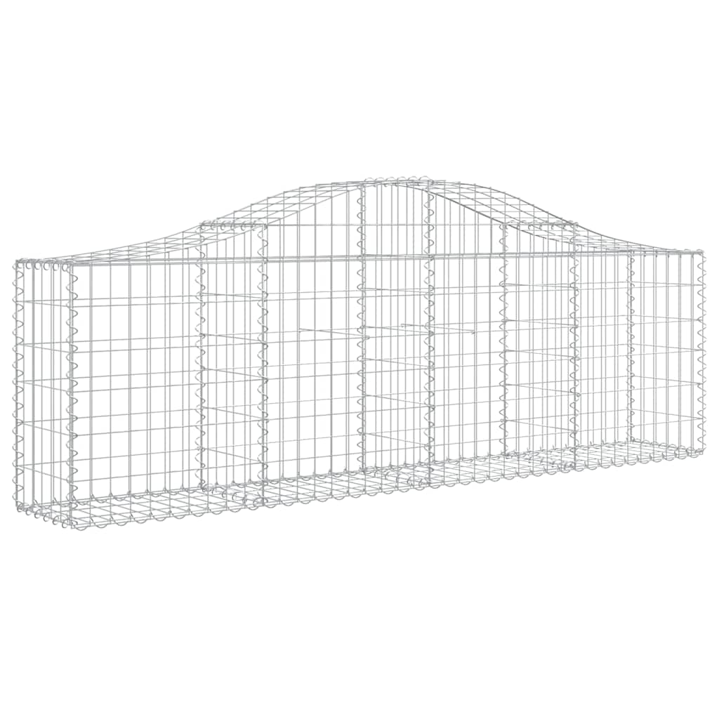 Cestas Gaviones 2 Uds Forma De Arco Hierro 200x30x60/80 Cm_2
