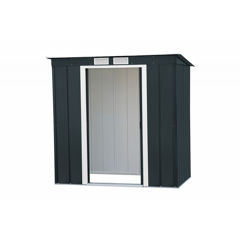 Duramax - Caseta Jardín - Eco Pent Roof 8x4 - Metal - Color Gris Antracita_1