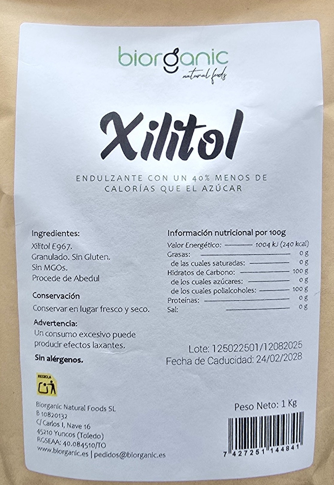Xilitol De Abedul 1kg , 100% Natural_1