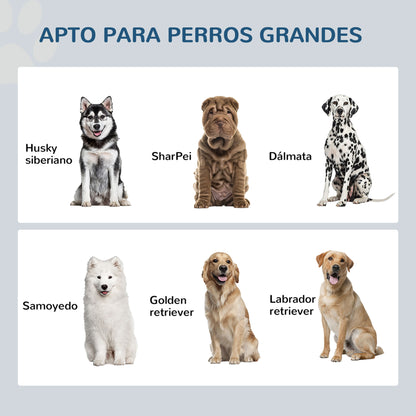 Pawhut Comedero Elevado Para Perros Grandes Con 2 Tazones 60x30x36 Cm Blanco_3
