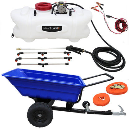 Conjunto De Remolque Atv Todo Terreno Y Pulverizador De 60l_0