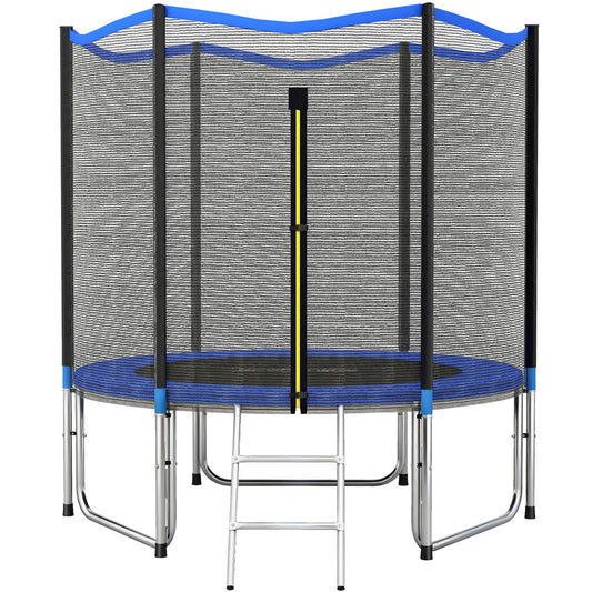 Cama Elástica Exterior Sportnow Acero, Pp Azul 244x244x240 Cm_0