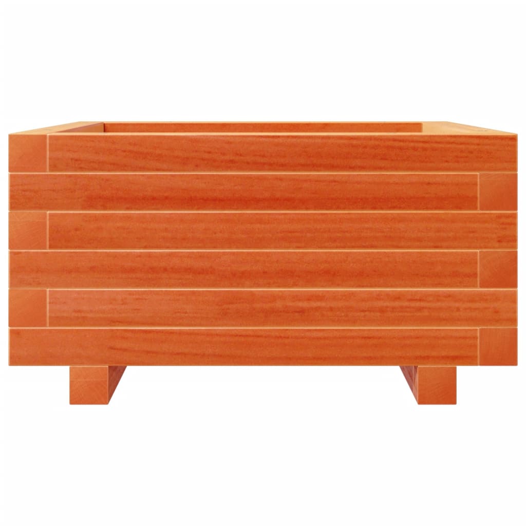Jardinera Madera Maciza De Pino Marrón Cera 50x50x26,5 Cm_4
