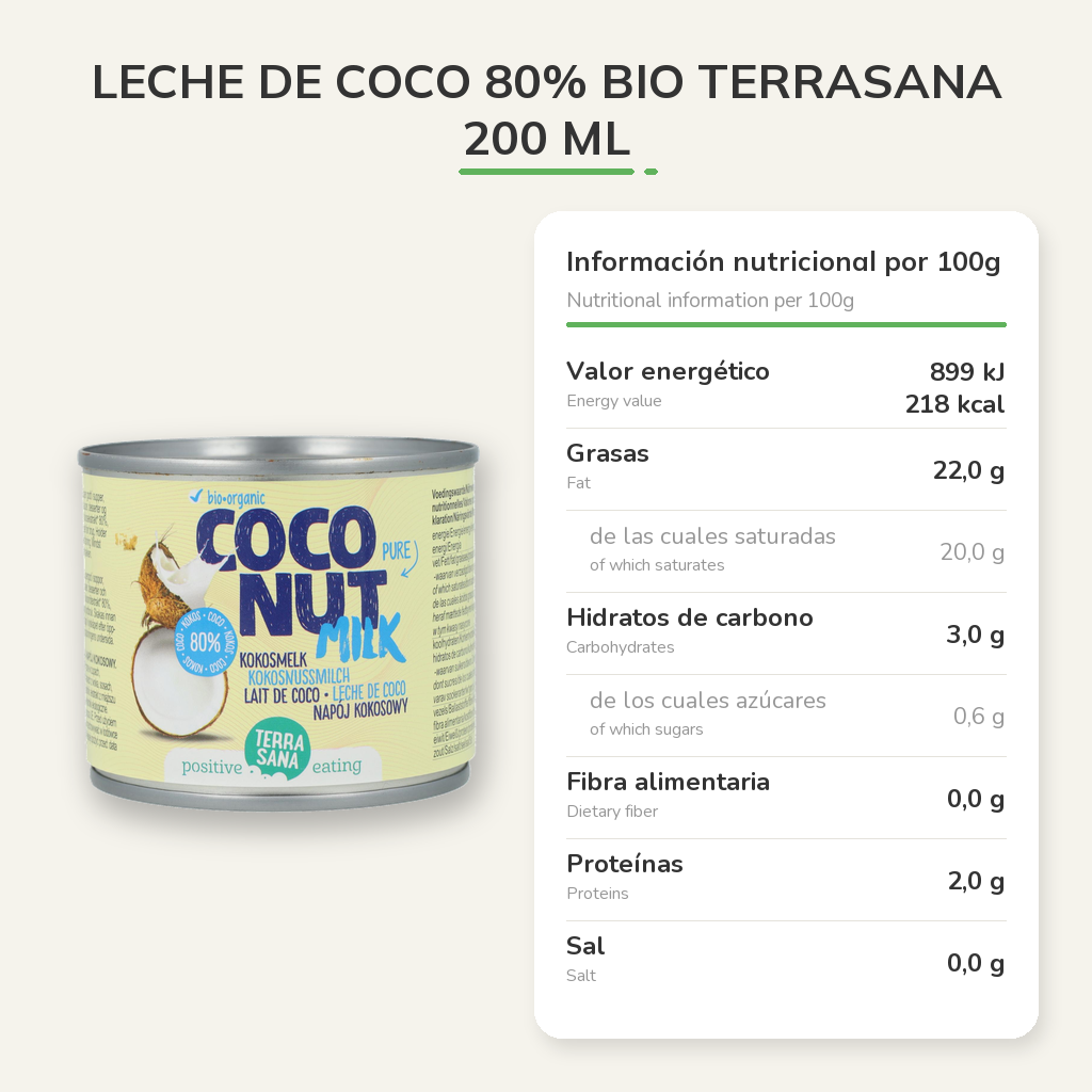 Información nutricional
