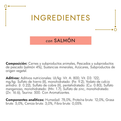 GOURMET GOLD Tarrina Comp Salmon Comida húmeda 85 g