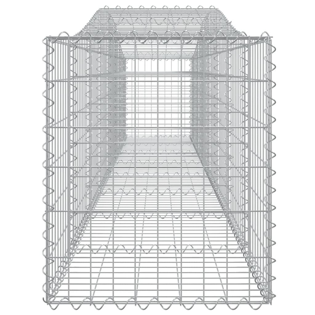 Cestas De Gaviones 3 Uds Forma De Arco Hierro 400x50x60/80 Cm_4