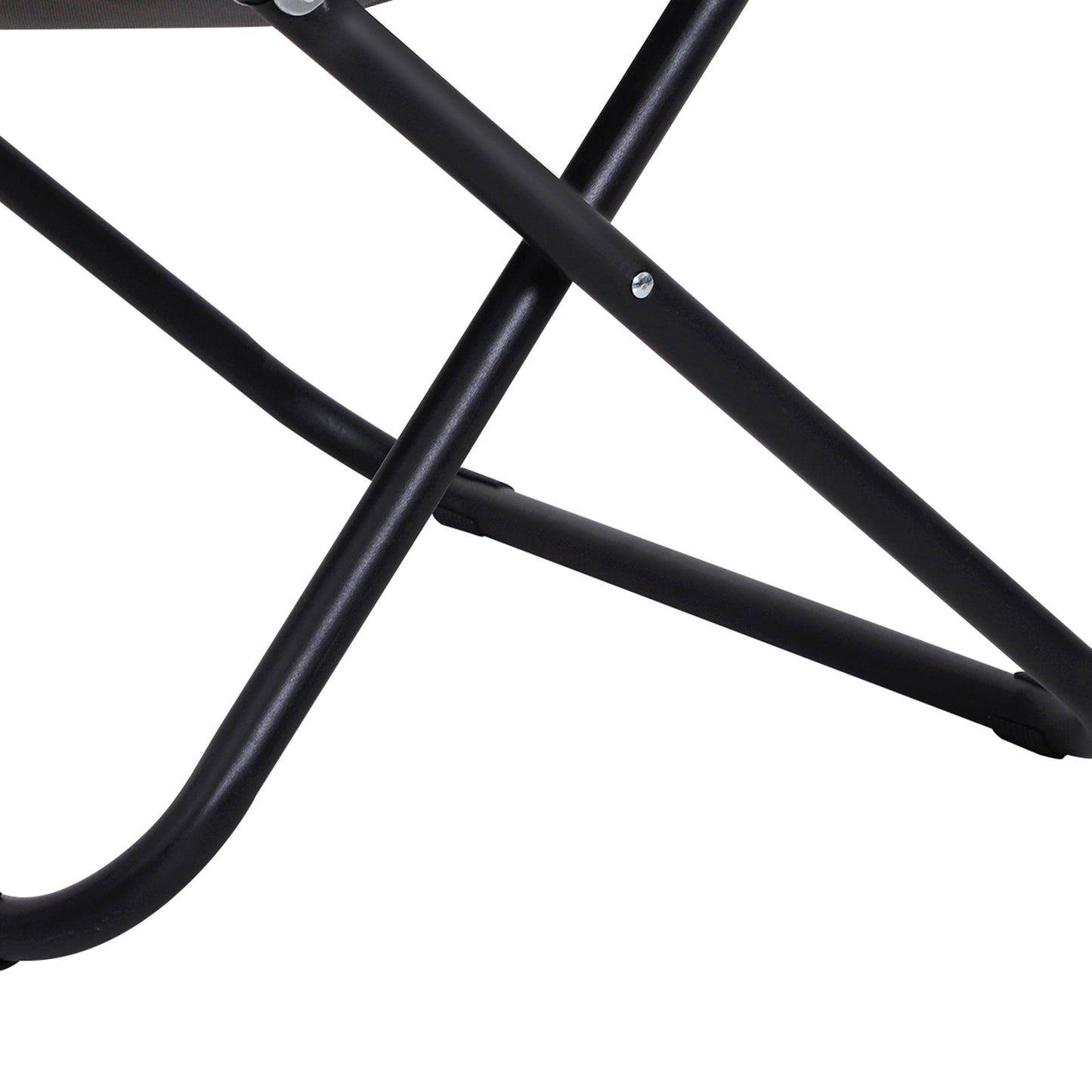 Outsunny Silla De Luna Plegable Con Asiento De Tela Oxford Y Patas De Metal 80x80x75 Cm Gris_4