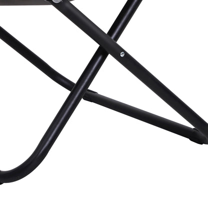Outsunny Silla De Luna Plegable Con Asiento De Tela Oxford Y Patas De Metal 80x80x75 Cm Gris_4