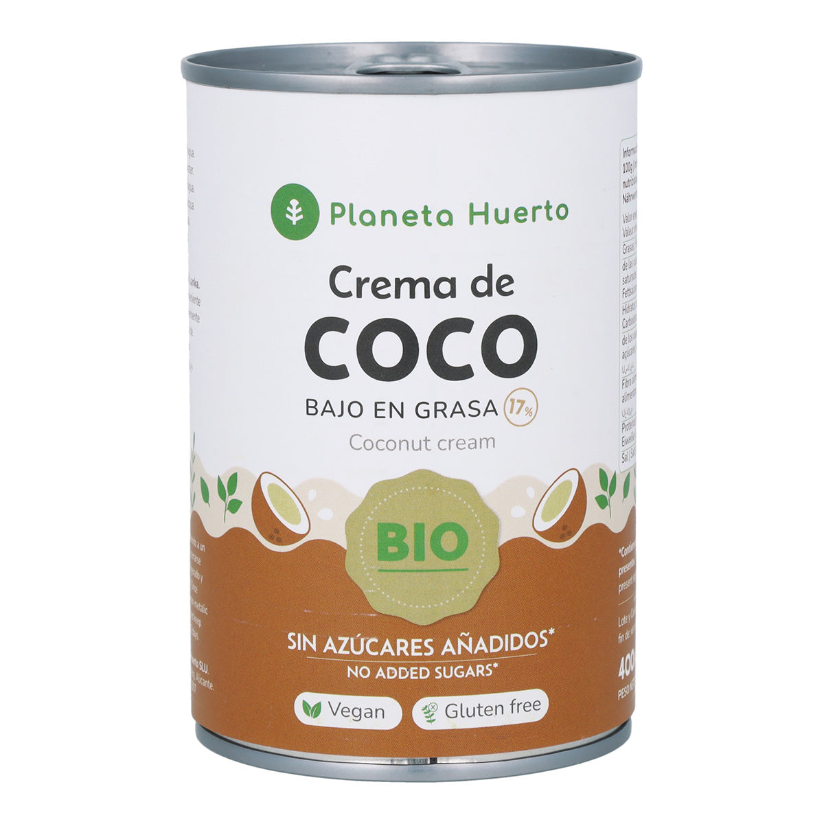 Crema de coco para cocinar ECO Planeta Huerto 400 ml