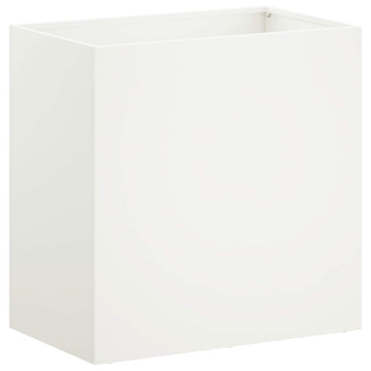 Macetero De Jardín 2 Uds. Blanco 50 X 30 X 50 Cm_2