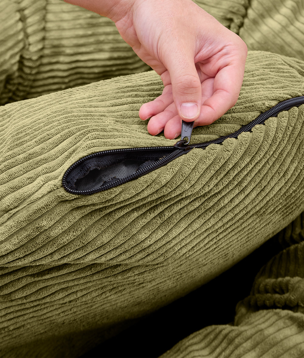 Cafide Cama Donut Para Perro Con Tejido De Pana Verde. Modelo Nuba. Talla S (60x60x15 Cm)_2