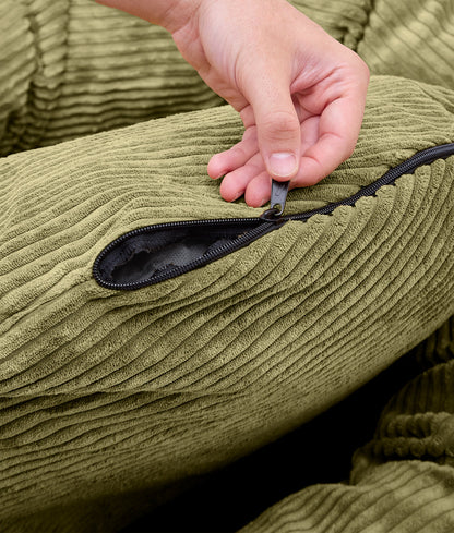 Cafide Cama Donut Para Perro Con Tejido De Pana Verde. Modelo Nuba. Talla S (60x60x15 Cm)_2