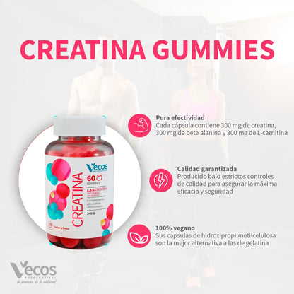 Creatina Vecos 60 gummies