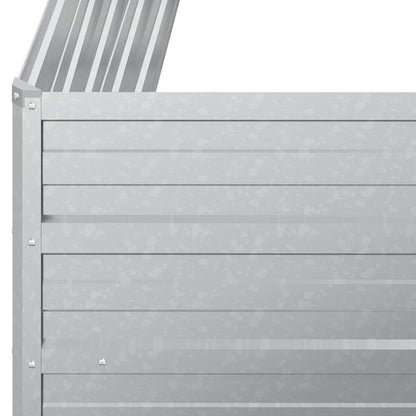 Arriate De Acero Galvanizado Plateado 100x40x45 Cm_5