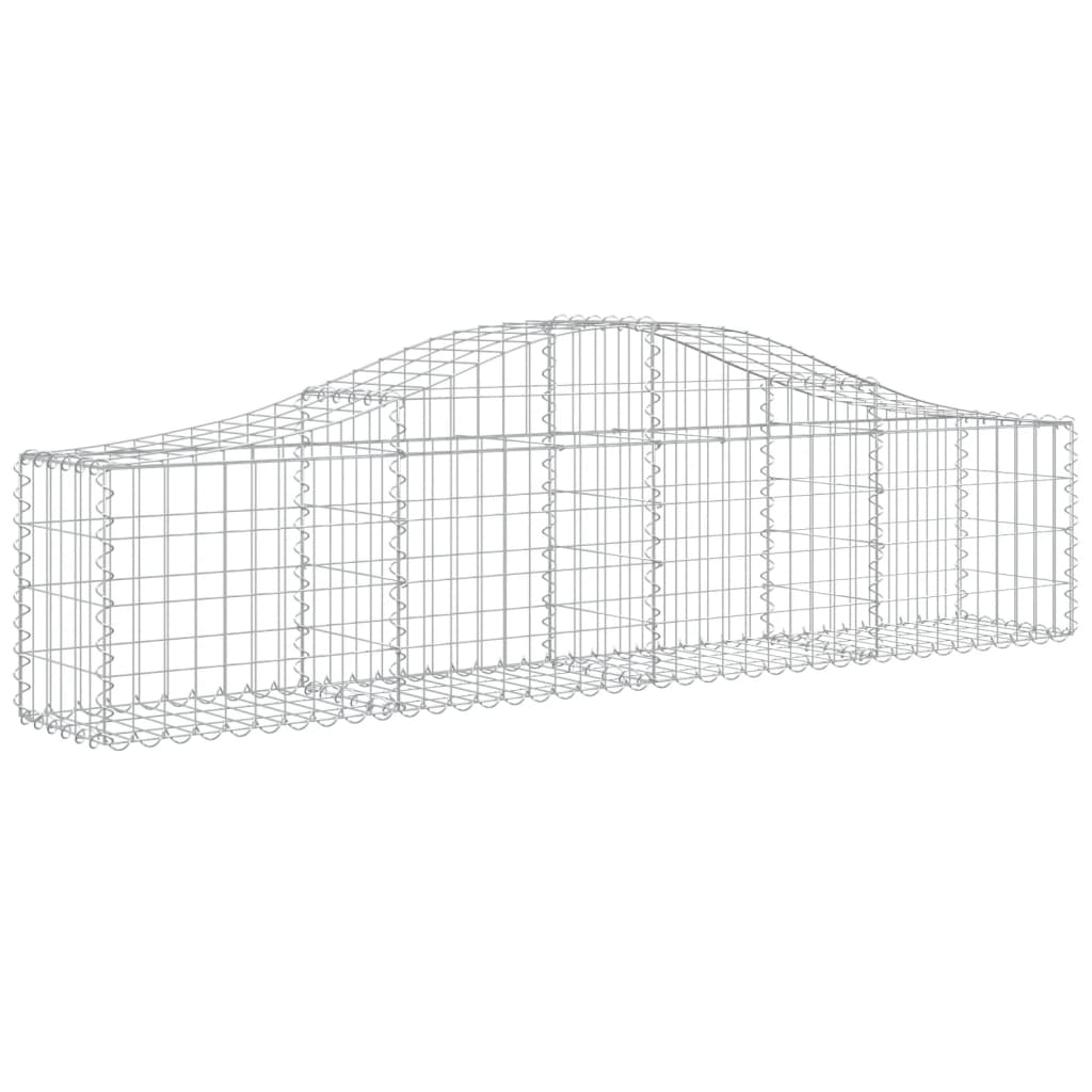 Cestas De Gaviones 20 Uds Forma De Arco Hierro 200x30x40/60 Cm_2