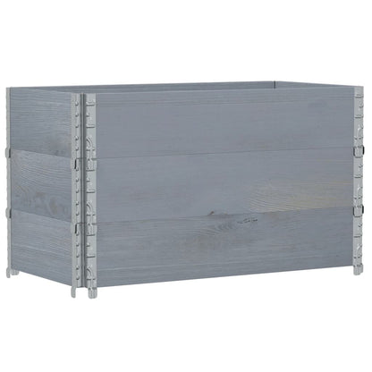 Jardinera De Madera Maciza De Pino Gris 100x50 Cm_4