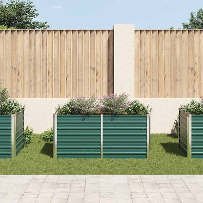 Jardinera Elevada De Acero Galvanizado Verde 160x80x77cm_2
