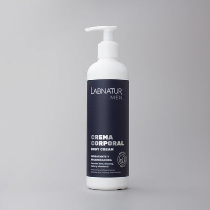 Crema Corporal para Hombre Labnatur 300 ml | Aloe Vera, Karité y Ginseng | Hidratación y Rápida Absorción | Vegano_1